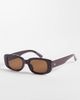 Aire AIRE ceres rectangular sunglasses in chocolate brown - 1