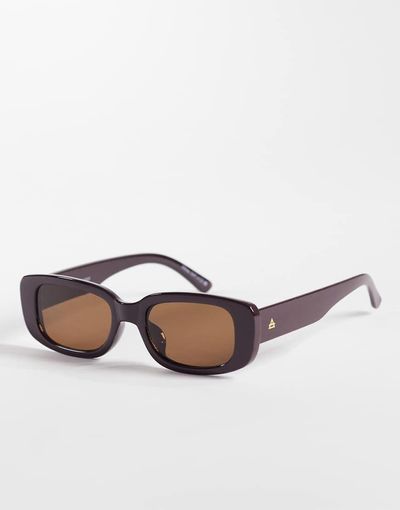 Aire AIRE ceres rectangular sunglasses in chocolate brown