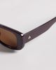 Aire AIRE ceres rectangular sunglasses in chocolate brown - 2