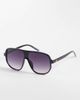 Aire AIRE hydrus oversized aviator sunglasses in black with gradient lens - 1