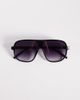 Aire AIRE hydrus oversized aviator sunglasses in black with gradient lens - 3