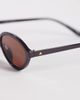 Aire AIRE pyxis slim round sunglasses in chocolate brown - 2