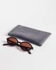 Aire AIRE pyxis slim round sunglasses in chocolate brown - 3