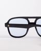 Aire AIRE whirlpool aviator sunglasses in black with blue tinted lens - 2