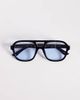 Aire AIRE whirlpool aviator sunglasses in black with blue tinted lens - 3