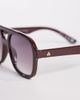 Aire AIRE whirlpool aviator sunglasses in burgundy with smoke lens-Red - 2