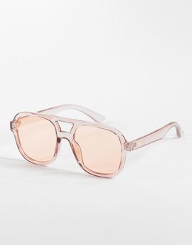 Aire AIRE whirlpool aviator sunglasses in peach tint-pink
