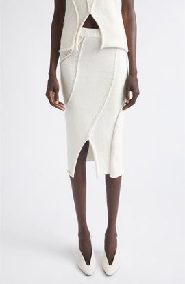 Aisling Camps Aisling Camps Eddy Diagonal Seam Cotton Blend Sweater Skirt