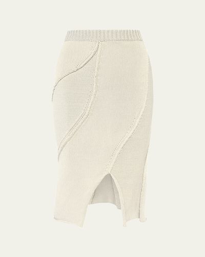 Aisling Camps Eddy Diagonal Knit Slit Skirt