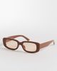 AJ Morgan AJ Morgan callie rectangular sunglasses in chocolate brown - 1