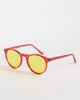 AJ Morgan AJ Morgan grad school round sunglasses in red with yellow tinted lenses - 1
