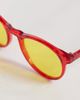 AJ Morgan AJ Morgan grad school round sunglasses in red with yellow tinted lenses - 2