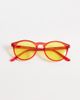 AJ Morgan AJ Morgan grad school round sunglasses in red with yellow tinted lenses - 3