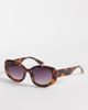 AJ Morgan AJ Morgan memories chunky oval sunglasses in tort with purple tinted lens-Brown - 1