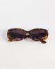 AJ Morgan AJ Morgan memories chunky oval sunglasses in tort with purple tinted lens-Brown - 3