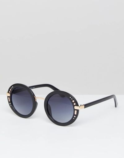 AJ Morgan AJ Morgan oversized round sunglasses in black