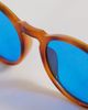 AJ Morgan AJ Morgan pause round sunglasses in tort with blue tinted lenses-Brown - 2