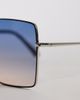 AJ Morgan AJ Morgan the big screen large square metal sunglasses in black with blue gradient lens - 2