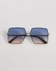 AJ Morgan AJ Morgan the big screen large square metal sunglasses in black with blue gradient lens - 3