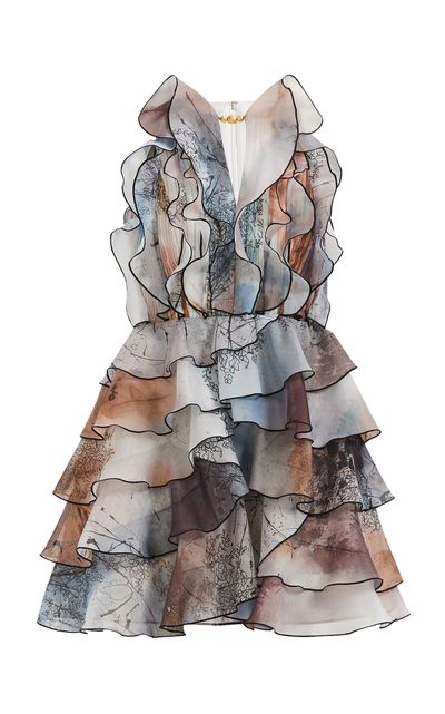aje secret border silk mini dress Secret Border Silk Mini Dress