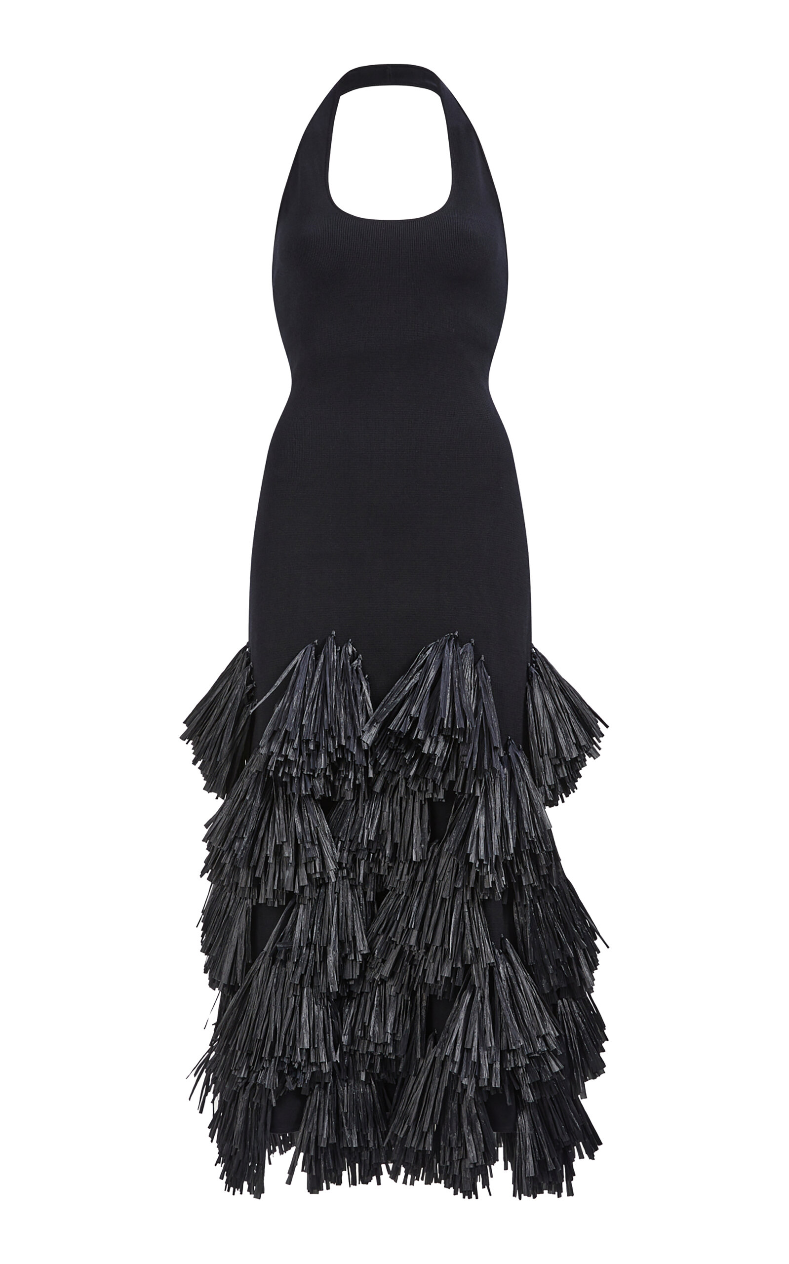 Aje Aje Elva Raffia Knit Midi Dress
