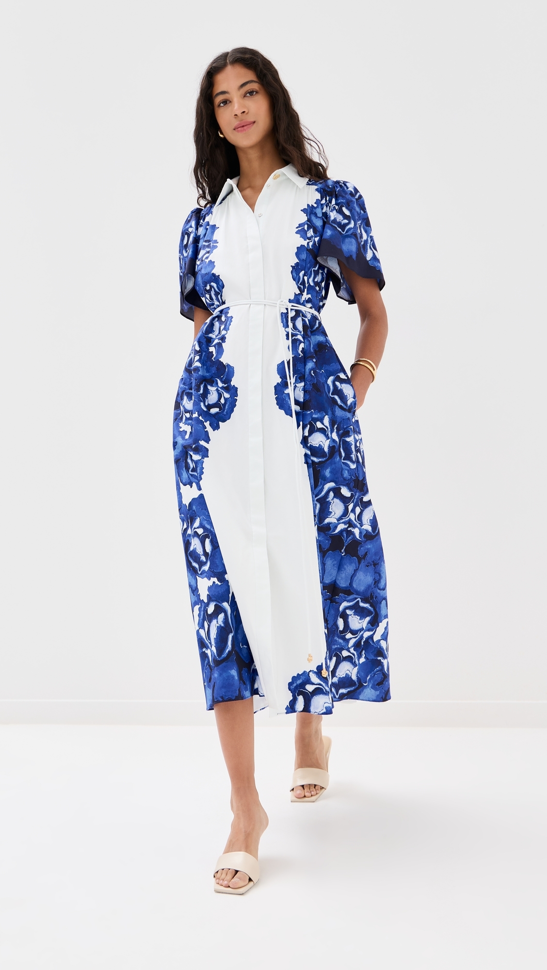 Aje - Fernanda Midi Dress Boldly Blooming Cobalt 8