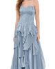 Aje Aje Gleam Gown Metallic Blue - 1
