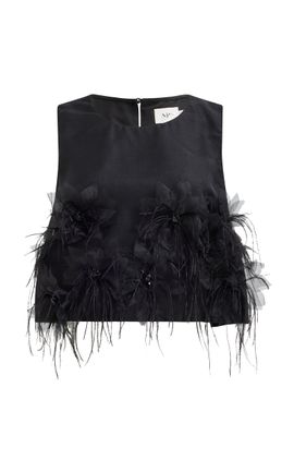 Aje Aje Marseille FeatherTrim Top