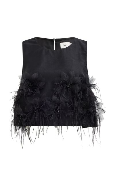 Aje Aje Marseille FeatherTrim Top