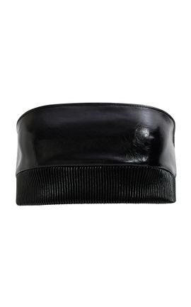 Aje Aje Norix Faux Leather Bandeau Top