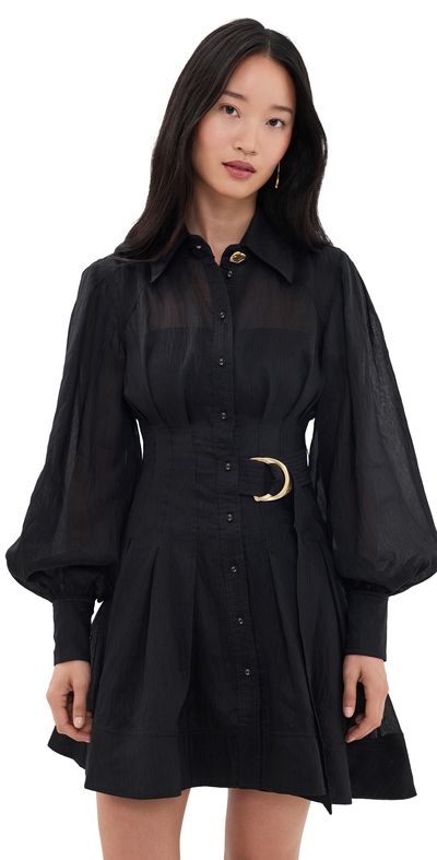 Aje Aje Rosanna Mini Shirt Dress Black