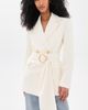 Aje Aje Simone Lace Back Blazer Ivory - 2