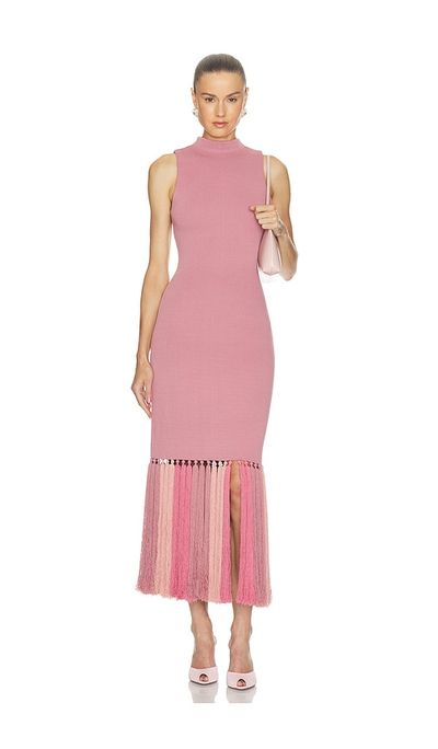 Aje Aje Sofyr Knit Tassel Midi Dress