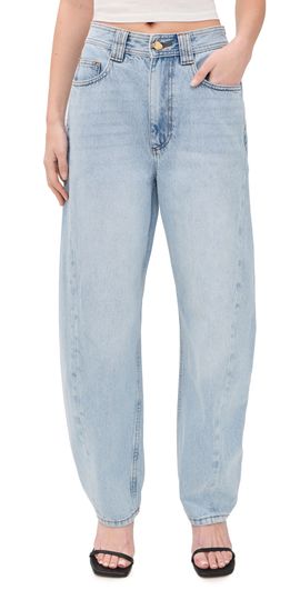 Aje Aje Stevie Barrel Ankle Jeans Light Wash Blue