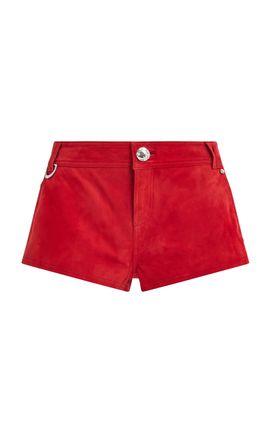 Aje Aje Varleta Suede Leather Shorts