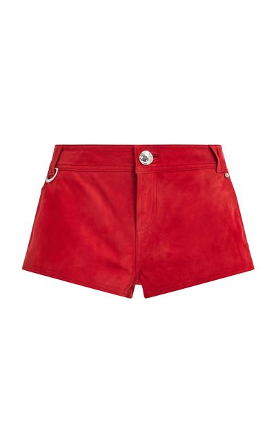 Aje Aje Varleta Suede Leather Shorts
