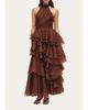 Aje Fayette Strapless Asymmetric Tiered-Ruffle Gown - 2