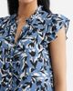 AK ANNE KLEIN AK ANNE KLEIN Abstract Floral V-Neck Button-Up Knit Top - 4