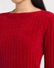 AK ANNE KLEIN AK ANNE KLEIN Chenille Rib Bateau Neck Sweater - 4