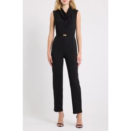 AK ANNE KLEIN AK ANNE KLEIN Cowl Neck Belted Jumpsuit