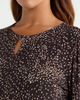 AK ANNE KLEIN AK ANNE KLEIN Dot Print Keyhole Top - 4