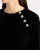 AK ANNE KLEIN AK ANNE KLEIN Embellished Button Velvet Top - 4