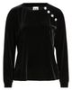 AK ANNE KLEIN AK ANNE KLEIN Embellished Button Velvet Top - 5