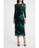 AK ANNE KLEIN AK ANNE KLEIN Floral Print Mesh Midi Dress - 1