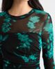 AK ANNE KLEIN AK ANNE KLEIN Floral Print Mesh Midi Dress - 4