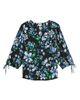 AK ANNE KLEIN AK ANNE KLEIN Floral Print Tie Cuff Top - 1