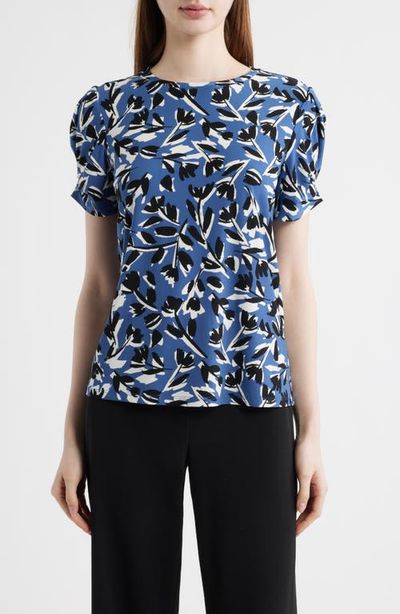 AK ANNE KLEIN AK ANNE KLEIN Floral Short Sleeve Top
