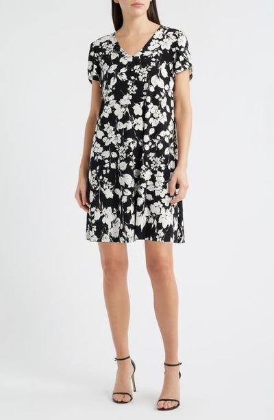 AK ANNE KLEIN AK ANNE KLEIN Floral Tulip Sleeve Swing Dress