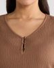 AK ANNE KLEIN AK ANNE KLEIN Flutter Sleeve V-Neck T-Shirt - 4