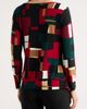 AK ANNE KLEIN AK ANNE KLEIN Geometric Print Ruched Long Sleeve Top - 2